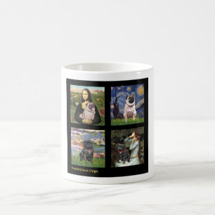 Mug Composite de pug d'art célèbre #1
