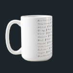 Mug Compositeurs de musique classique<br><div class="desc">Bach Chopin Mozart Beethoven Compositeurs de musique classique Bach Chopin Mozart Beethoven Compositeurs de musique classique Design de typographie Vintage avec des compositeurs de musique classique célèbres pour les amateurs de musique classique,  les joueurs de piano,  les joueurs de violon et les musiciens.</div>