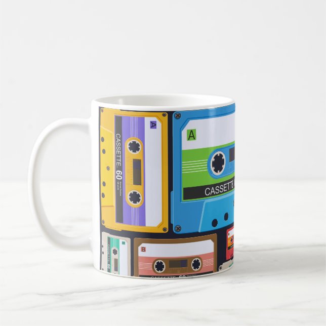 Mug Composition Abstraite des cassettes compactes (Gauche)