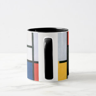 Mug Composition Abstraite Vintage par Piet Mondrian