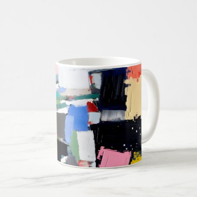 Mug Composition d'œuvre d'art abstrait  (Devant droit)