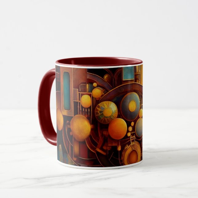 Mug Composition d'Orbe Mécanique Steampunk (Devant gauche)