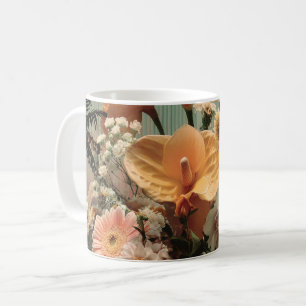 Mug Composition florale d'anthurium et de fleurs tropi
