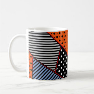 Mug Composition géométrique Abstraite : Bleu orange