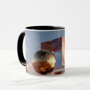 Mug Composition Géométrique Surréaliste Avec Sphères D