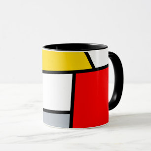 Mug Composition minimale en polygone rétro de Stijl