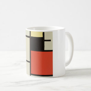 Mug Composition mondrienne Art moderne de la peinture 