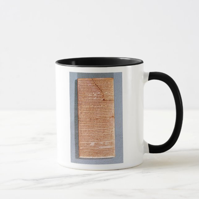 Mug Comprimé rapportant les sacrifices de rituel (Droite)