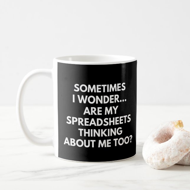 Mug Comptabilité Citation drôle de feuille de calcul (Avec donut)