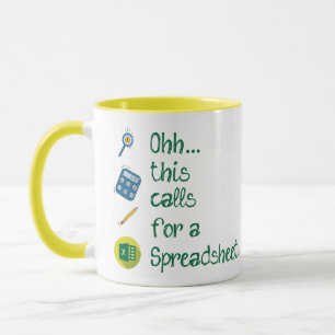 Mug Comptabilité Ohh cela appelle une feuille de calcu