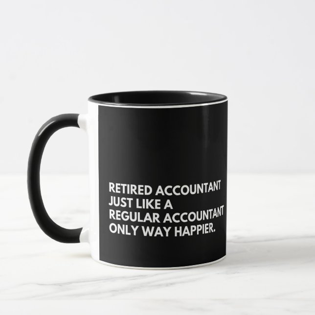 Mug Comptable à la retraite Funny Retraite (Gauche)