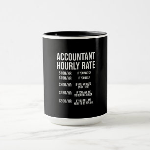Mug Comptable amusant Humour comptable à taux horaire