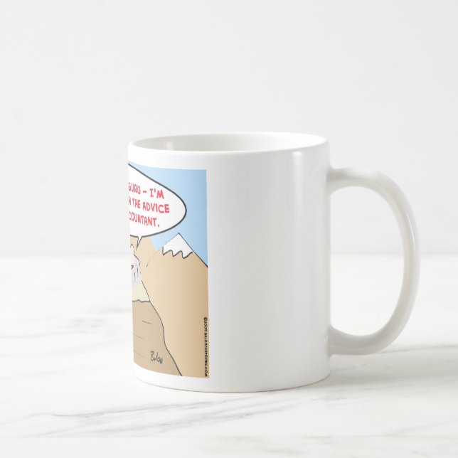 Mug comptable d'impôts de conseil de gourou (Droite)