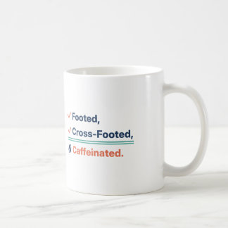 Mug Comptable drôle avec caféiné à pieds croisés