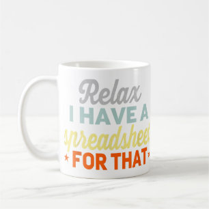 Mug Comptable Funny Relax Spreadsheet Accounting
