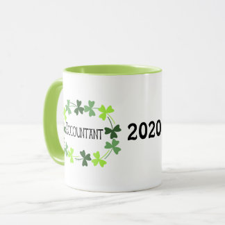 Mug Comptable Shamrock vert Oval