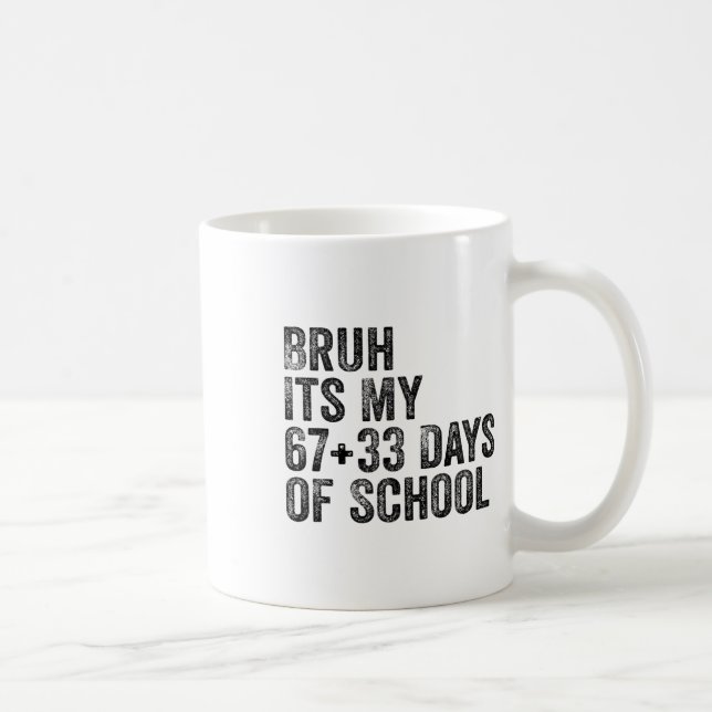 Mug Compte à rebours de l'école drôle Élève Enseignant (Droite)