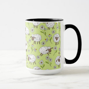 Mug Compter les moutons sur le vert de rosée miel