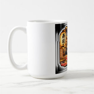 Mug Compteur de Sushi Chat Restaurant Japonais Scène N