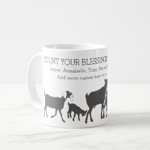Mug Comptez vos bénédictions pour les amateurs de chèv
