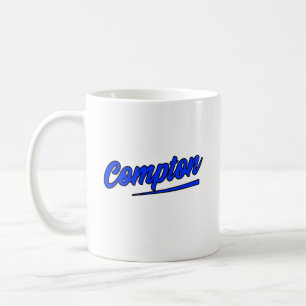 Mug Compton California Blue Typographie