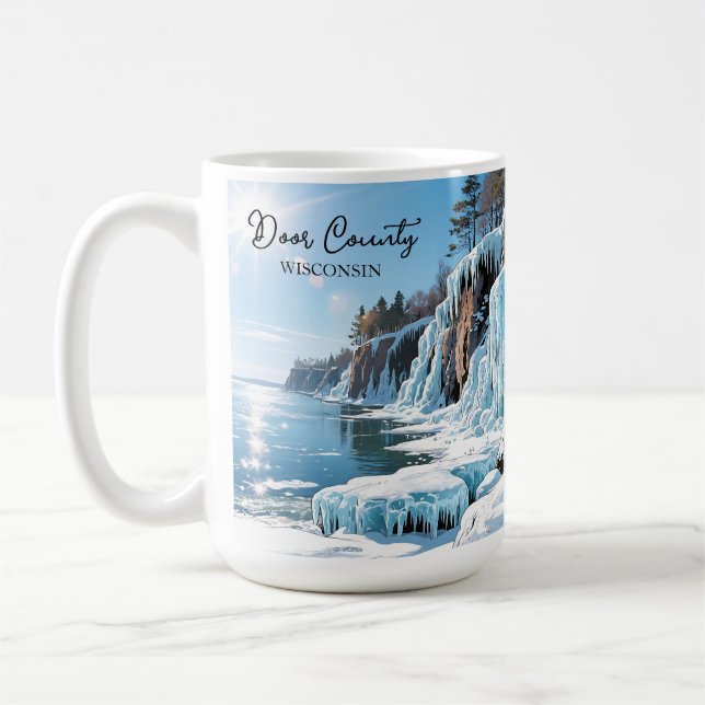 Mug Comté de Door Wisconsin | Hiver gelé   (Gauche)