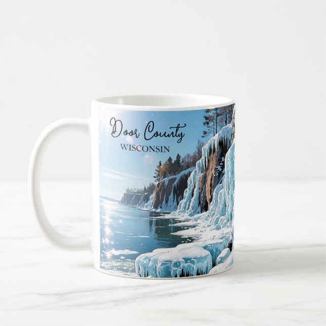 Mug Comté de Door Wisconsin | Hiver gelé   (Gauche)