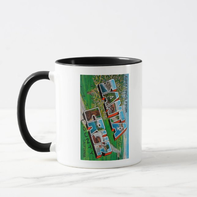 Mug Comté de père Noël Cruz, Californie (Gauche)