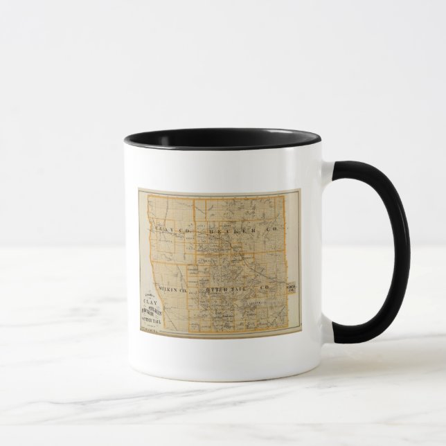 Mug Comtés d'Argile, Wilkin, Becker, Minnesota (Droite)