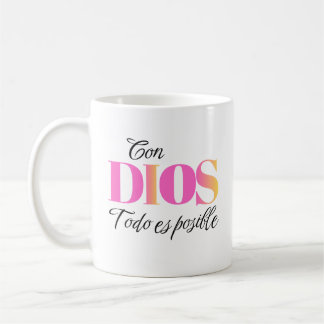 Mug Con Dios Todo es Posible - Mateo 19:26 Christian A