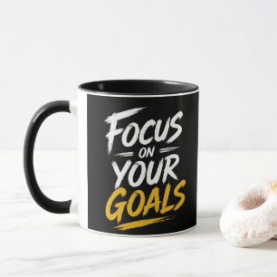 Mug Concentrez-vous sur vos objectifs Typographie moti