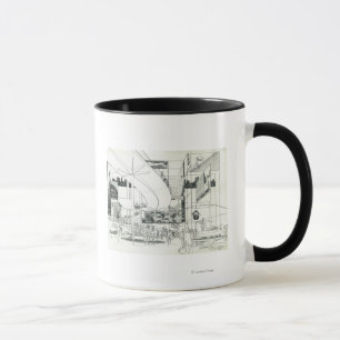 Mug Concept aérien d'aiguille de l'espace dessinant 2