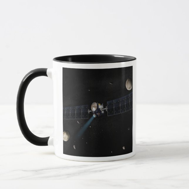 Mug Concept artistique de l'engin spatial Dawn en orbi (Gauche)
