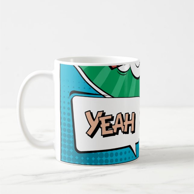 Mug concept créatif Abstrait comic pop art style blan (Gauche)