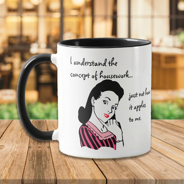 Mug Concept de ménage amusant (Créateur téléchargé)