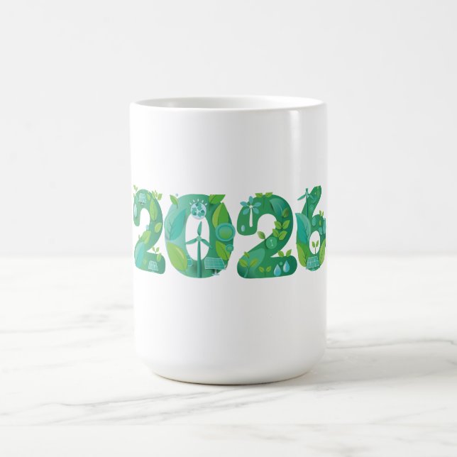 Mug Concept d'énergie verte Éco 2026 (Centre)