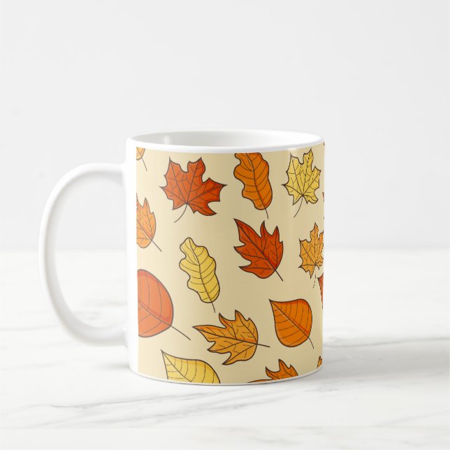 Mug Concept feuille : Motif symbole d'automne (Gauche)