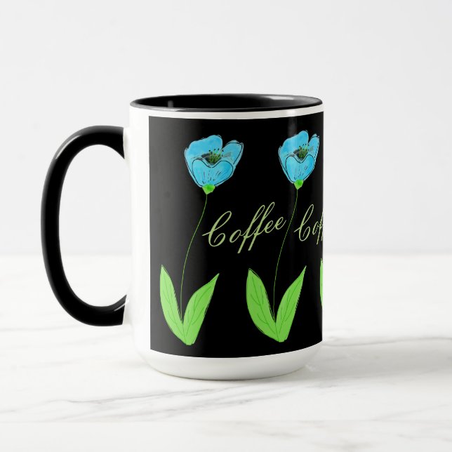 Mug Concepteur de tulipes bleues (Gauche)