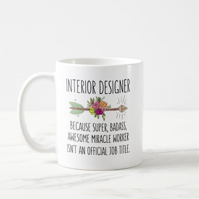 Mug Concepteur d'intérieur Accueil Décorateur de burea (Gauche)