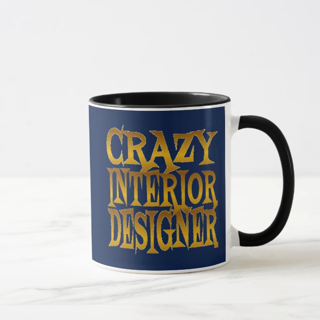 Mug Concepteur d'intérieur fou en or (Droite)