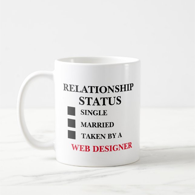 Mug Concepteur Web d'état de relation (Gauche)
