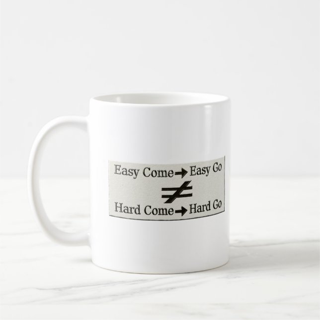 Mug Conception À Propos D'Un Travail Facile Et D'Une R (Gauche)