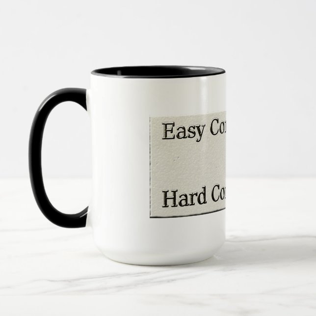 Mug Conception À Propos D'Un Travail Facile Et D'Une R (Gauche)