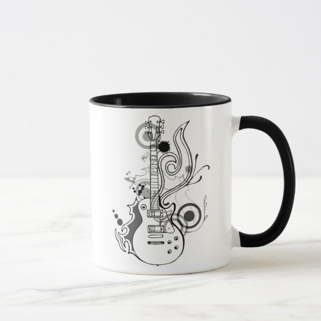Mug conception abstraite de guitare (Droite)