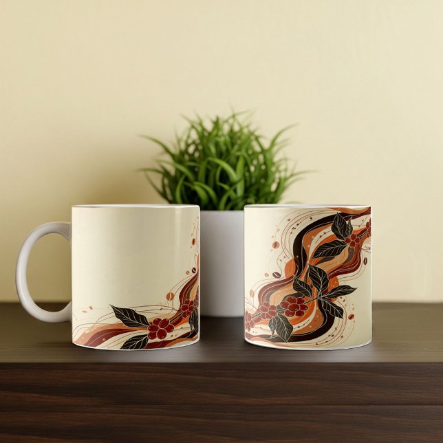 Mug Conception Abstraite de pâte à café Earthy (Créateur téléchargé)