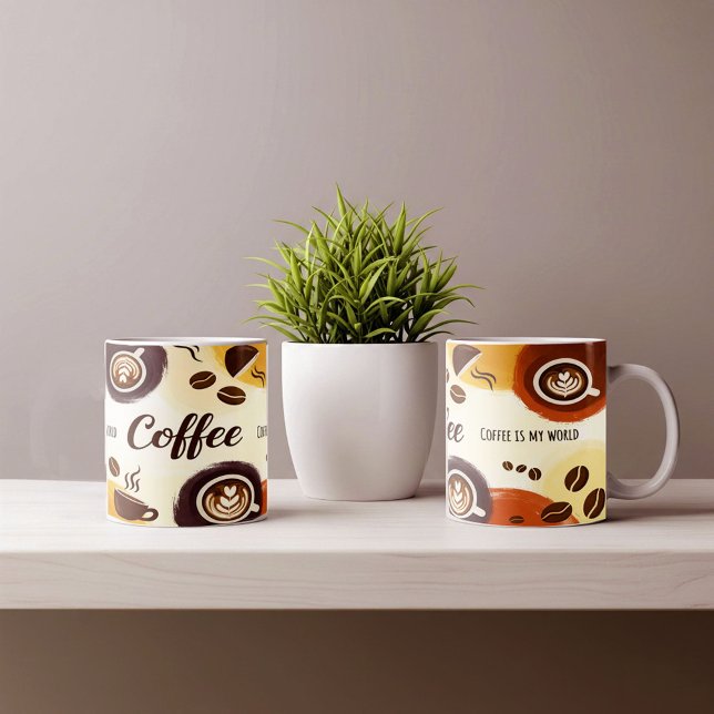 Mug Conception Abstraite de pâte à café Earthy (Créateur téléchargé)