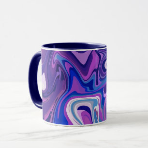 Mug Conception Abstraite de spirale violette et bleue