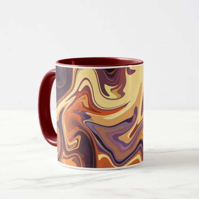 Mug Conception Abstraite de spirales fluides dans les  (Devant gauche)