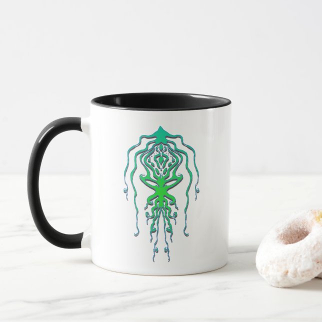 Mug Conception Abstraite de tatouage de poulpe tribal  (Avec donut)