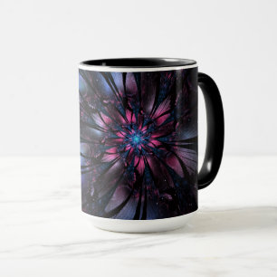 Mug Conception Abstraite des fleurs fractales.